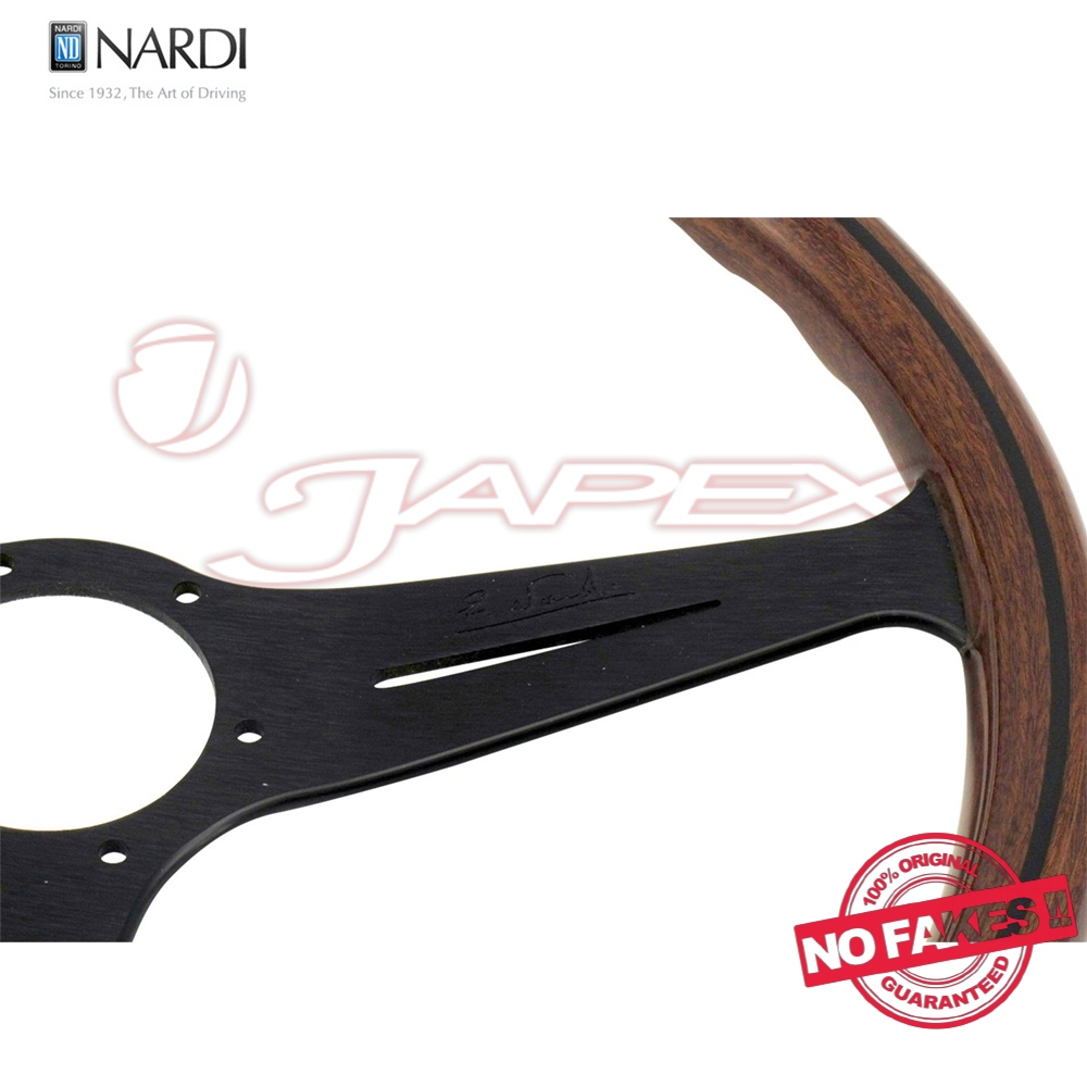 NARDI ステアリング 360 WOOD BLACK SPOKES N122 Nardi ND Classic Wood Steering Wheel - 360mm Black Spokes