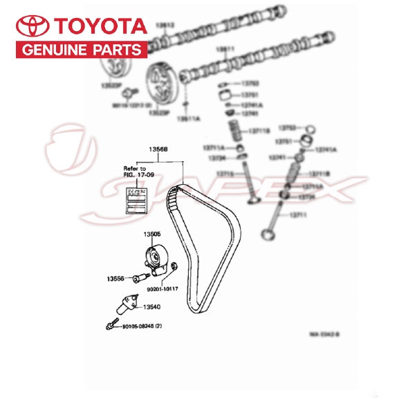 TOYOTA OEM 3Piece Timing Belt Kit for CHASER JZX90 1JZGE/1JZGTE eBay